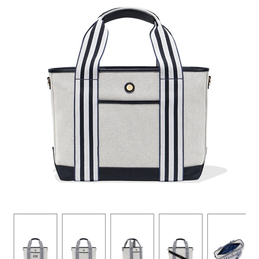 NWT Paravel Small Cabana Tote in domino black